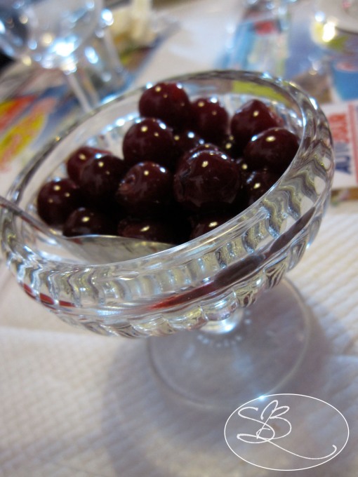 Griottine cherries marinated in liqueur